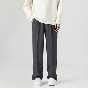 Men’s Trousers – Tapered Fit – Draped Breathable Fabric – Nine-Point Ankle Length